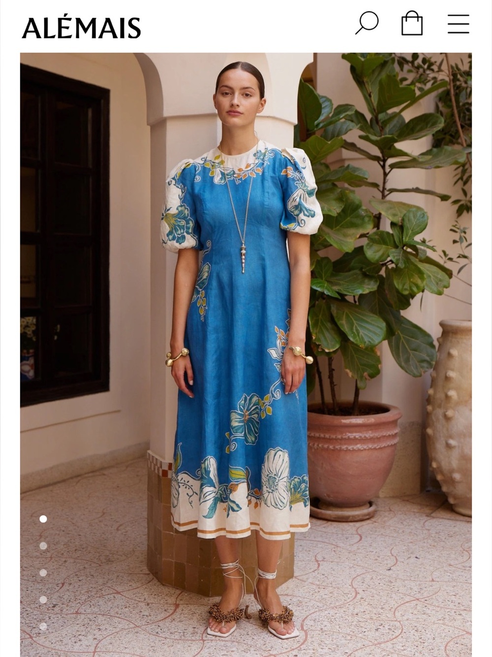 Alemais Linen Midi Dress